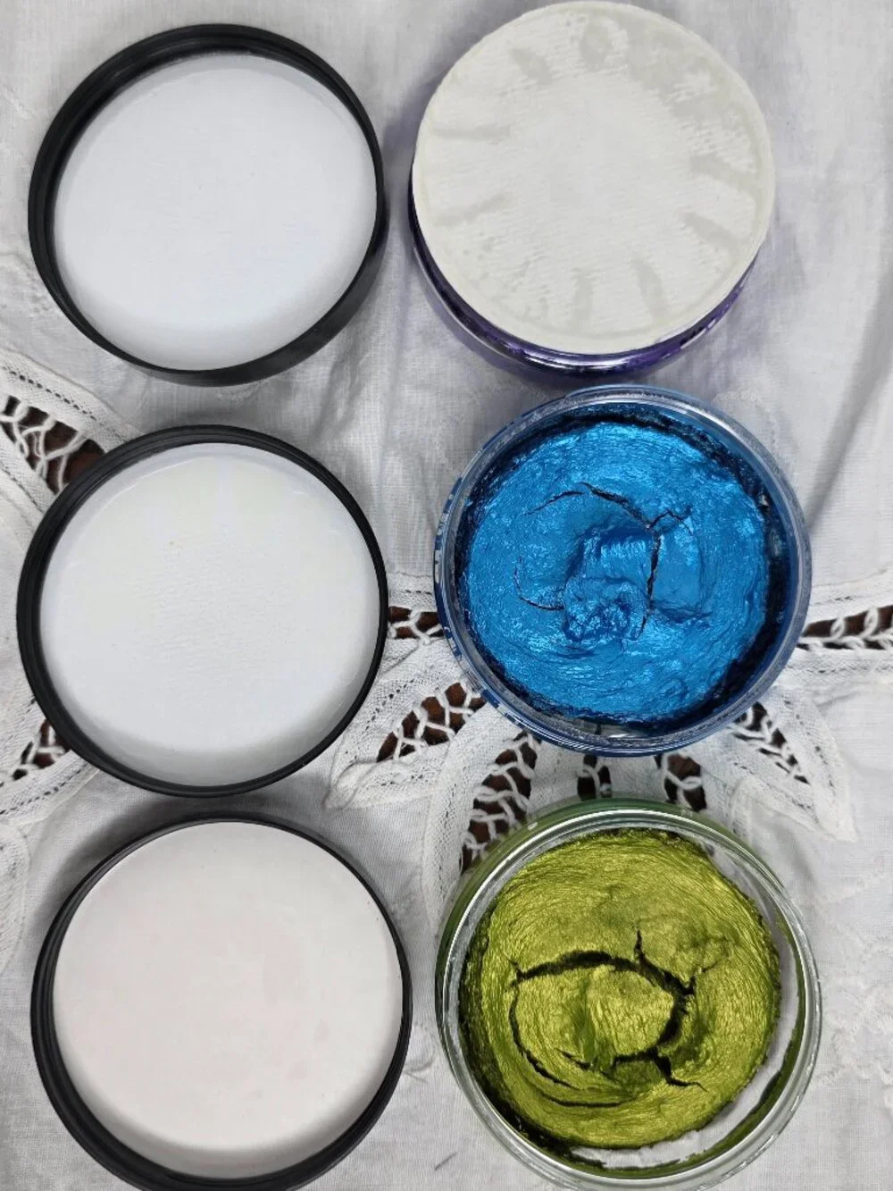 Lot of 3 Inka Gold Metallic Rub 1 Base Coat 2 Rubs Violet Green Blue Viva Colour